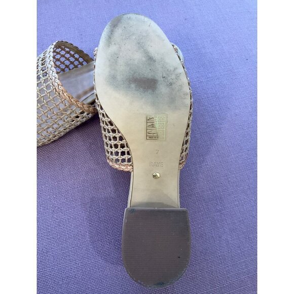 RAYE Lou Heels in Nude 7 With Box Womens Resort Low Sandals Slides - Picture 9 of 13